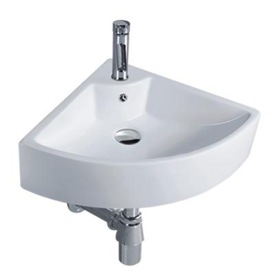 China Newly elegant ceramic sanitary ware hot sells triangle shape wall hung basin for sale