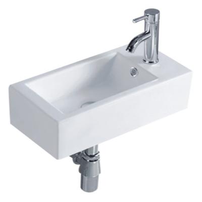 China Ideal Standard best quality one tap hole rectangular ceramic wall hung wash basin for sale