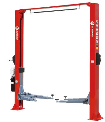 China QJ-Y-2-55A Clear Two Post Floor Lift (Manual Unlocking) 5500kg for sale