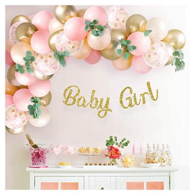 China Shower Garland Kit Party Decoration Supplies Baby Arch Globos Balloon Vine Boho Greenery Eucalyptus Baby Shower Banner LEMON Baby Shower for sale