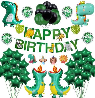 China Animal Shaped Baby Shower LEMON Jungle Theme Happy Birthday Banner Tableware Party Decorations Birthday Boy Girl Baby Shower for sale