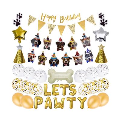 China Balloons Paw Print Balloons Pet Decorations Cat Dog Birthday Party Supplies LEMON for Pet LEAVES PAWTY Balloons for sale