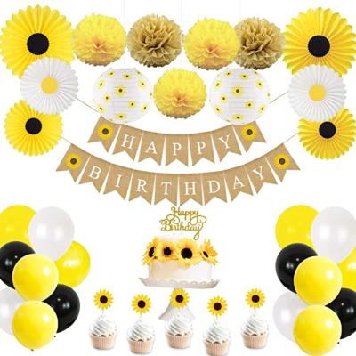 China Birthday LEMON Sunflower Birthday Party Decorations Kit Birthday Decorations for Girl Summer Autumn Birthday Party Decorations for sale