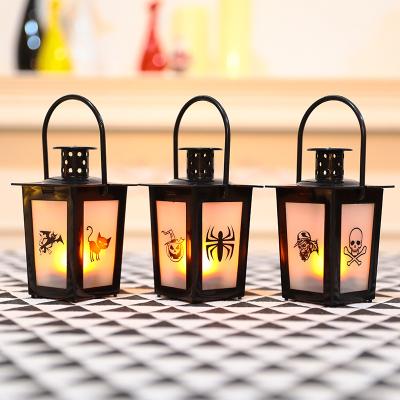 China Indoor Black Cat Human Skeleton Pumpkin Wholesale Party Supplies Halloween LED LEMON Halloween Decorations Warm Candle Lantern Light for sale