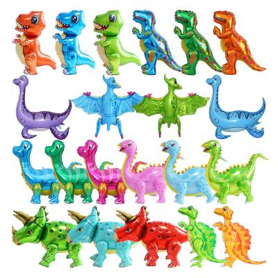 China Wholesale Birthday LEMON Globo De Dinosaurio 4D Dinosaur Foil Helium Walking Animal Balloons Tyrannosaurus Jurassic World for sale