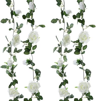 China Wedding Arch Party Decorations Rose Lvy Vine Garland Valentine's Day Artificial Plant Flowers LEMON 6.6ft Home Office Garden Party Wedding Backdrop Wall Decor Valentine's Day Wedding Arch Party Decorations eucalyptus for sale