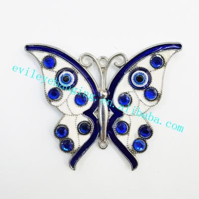 China Folk Art Fridge Magnet Butterfly Blue Evil Eye Amulet For Souvenir And Gift (Provide Customized Services) for sale