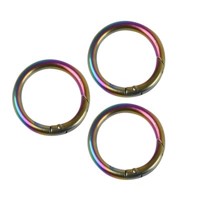 China Wholesale Classic Rainbow Color 31*41mm Metal Spring Ring Door Connector Spring Ring for sale