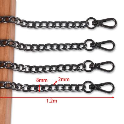 China Handbag Accessories 120cm Metal Purse Chain Strap Handle Replacement Chain Shoulder Bag Chain for sale