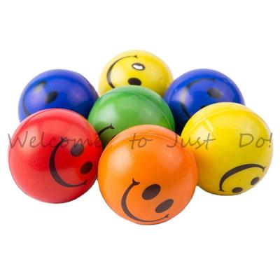 China Valentine Party Bag Gift Fillers Portable PU Foam Cheap Smile Face Effort Stocked Funny Balls for sale