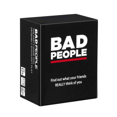 China Hot Selling Paper Party Game You Probably Shouldn't Play Bad People Party Card Game For Kids Family for sale