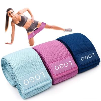 China Portable Portable Stocked Non Slip Elastic Cotton Fabric Booty Hip Bands For Squatting For Women for sale