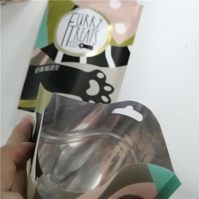 China High Barrier Aluminum Foil Mylar Zip Lock Bags Small Quantity Pet Dog Food Viable Different Designs Treat Packaging for sale