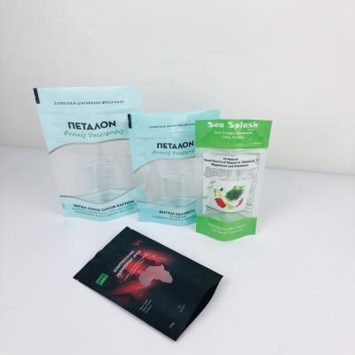 China Custom Logo Stand Up Pouches Moisture Proof Seeds See Through Plastic Bag Packing With Zipper for sale