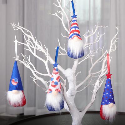 China Woolen Independence Day Decoration Doll Gifts Decor Gnome Hanging Ornaments Christmas Handmade Gnome Handmade Swedish for Home Decor for sale