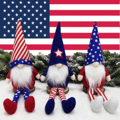 China DIY Decoration 4th of July Decorations Hanging Gnomes Plush Patriotic Ornaments for Independence Day Fourth of July Decor Party Home Supplies for sale