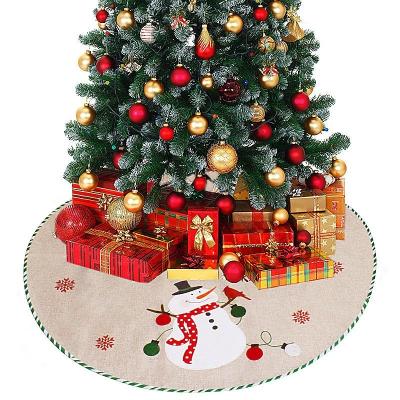 China DIY Decoration New Arrivals Snowflake Elk Plush Christmas Tree Skirt Soft Christmas Party Ornaments Decorations for sale