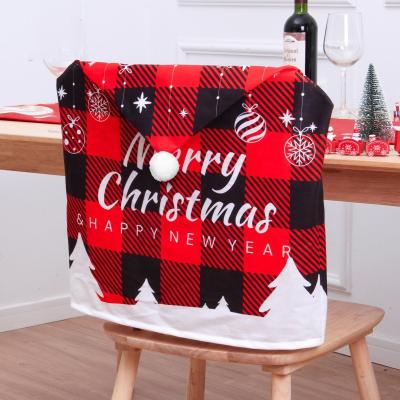 China DIY Decoration Christmas Supplies Ornaments Back Chairs Covers Dinner Covers Table Party Home Decor for sale