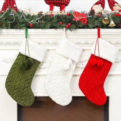 China DIY Decoration Christmas Ornaments Knitted Wool Bangs Christmas Tree Holiday Christmas Party Gifts Hanging Banging Decor for sale