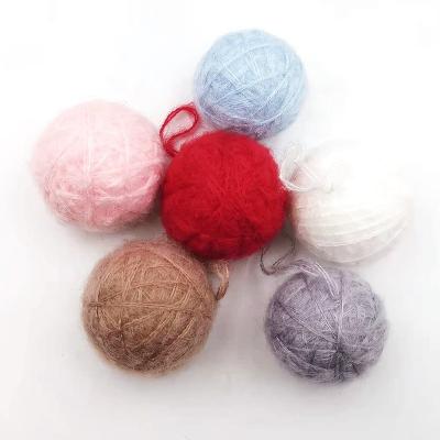 China Homemade Handmade Decor Balls Garland Ornaments Ball Pom Poms DIY Christmas Tree Mohair Yarn Ball Wall Decoration Stock DIY Ball Stocks for sale