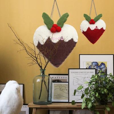 China Material Christmas Jewelry Accessories Hang Pendant DIY Christmas Tree Love Decoration Wool Felt Christmas Decoration for sale