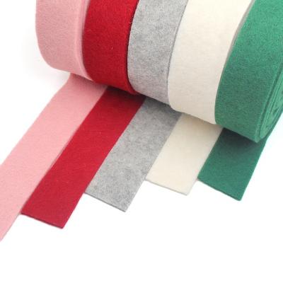 China Wool Decoration DIY Ribbon Handmade Accessories Wool Felt Webbing Christmas Tree Garland DIY Bowknot Wool Belt Decoration Ribbon Roll Band Party Decor for sale