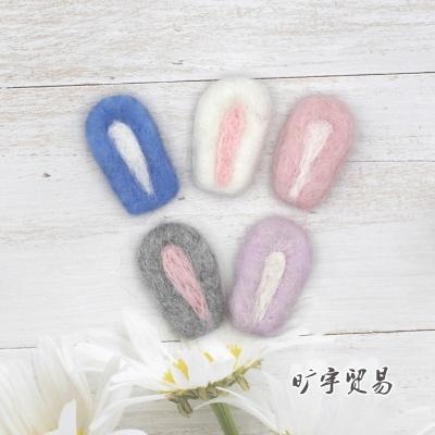 China Korean Hair Decoration Hair Accessories Women Cartoon Rabbit Ear Wool Needle Felt DIY Jewelry Supplies Making Accessories for sale