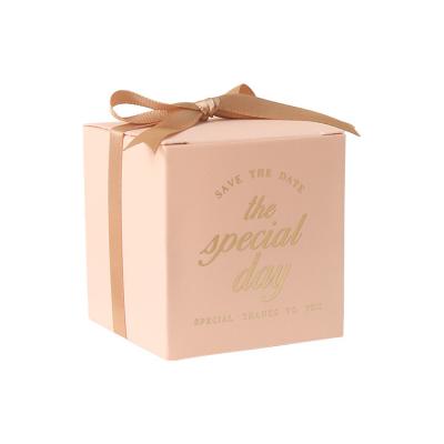 China Beautiful Recyclable Printed Small Chocolate Paper Boxes Wedding Favor Kraft Paper Gift Boxes for sale