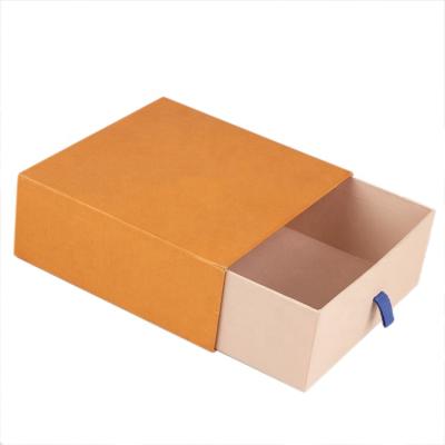 China Recycled Materials Fast Label PlainCustomized Custom Slider Drawer Boxes Custom Kraft Drawer Box for sale