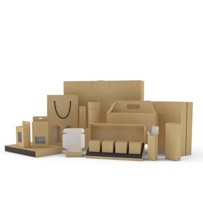 China Recyclable Recycle Kraft Paper Cardboard Box Packaging Box Corrugated Shipping Cardboard Wholesale for sale