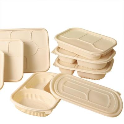 China One Time Food Compostable Packaging Boxes Food Restaurant / Degradable Lunch Box / To Go / Bio Togo Food / Burger / Sushi Boxes for sale