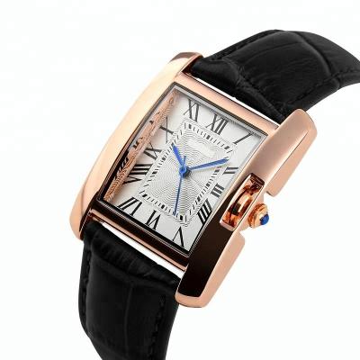 China 2021 Vogue Non-Specific Leisure Style Square Case Couple Watches Charming Classic Roman Numerals Watches Waterproof Japan Movement for sale