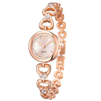 China Non-specific 2021 band lady bracelet heart shaped watches rose gold sunburst face jewelry orologio good quality reloj hombre bling bling for sale