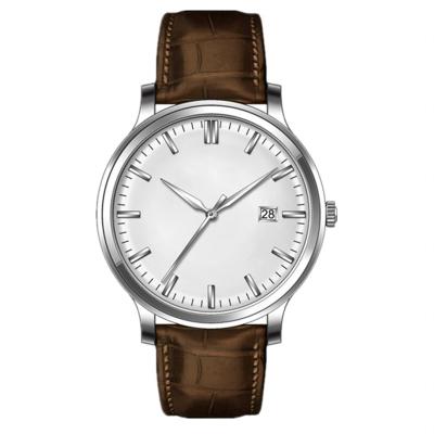 China Automatic date OEM watch men and women water resistant movement quartz leather simple trending thin watch new for sale