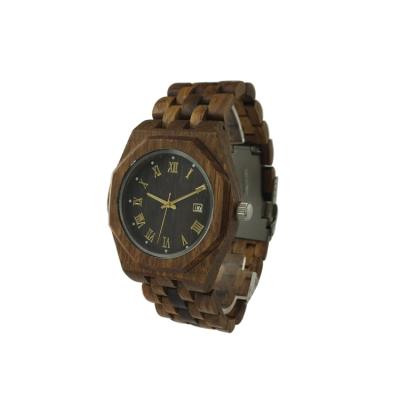 China Hot Classic Big Face Day/Date Brand Quartz Watch Custom Wood Grain Watches For Men for sale