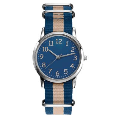 China Hot Fashion Unspecific Small Beautiful Children Watch Dial Arab Boy Hand Clock Strap Colorful Nylon Student Quartz Watch for sale