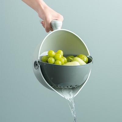 China Sustainable Manufacturer Supplier Drain Basket Kitchen Colanders Strainers Plastic Strainer Bowl With Handle for sale