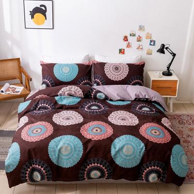 China Sustainable Skin-friendly Print Luxury High-grade Printing Dyeing Pattern Cross-border Home Textile Three-piece Bedding Set for sale