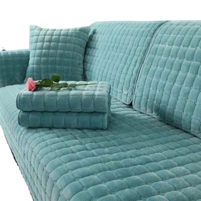 China Decoration Protect Sofa Elegant Shape Thickened Fleece Non Slip Quilt Plush Sofa Covers Seat Covers for Sofas for sale