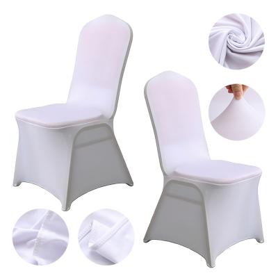 China Universal Chair Protect white folding chair cover christmas dining wedding events banquet decoration spandex chair covers for sale