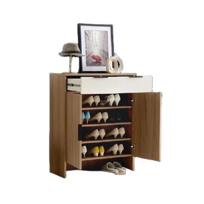 China Latest Adjustable Removable Removable Shelf Storage Wooden Shoe Rack Cabinet for sale