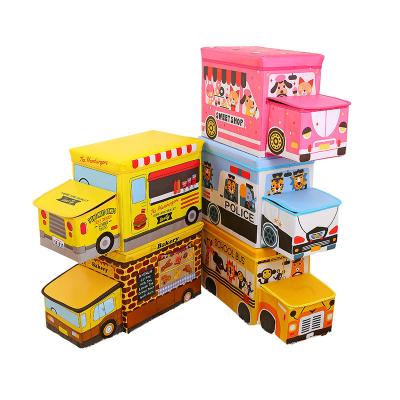 China Folding Factory Selling Foldable Kids Storage Stool Toys Organizer Storage Box Kids Stool Storage for sale