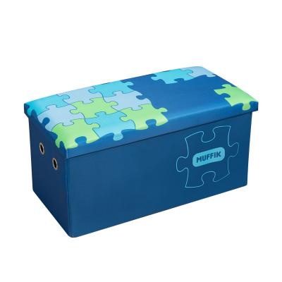 China New Style Foldable Upholstered Storage Oxford Folding Storage Stool In Box Collapsible Cloth Cube Stool for sale