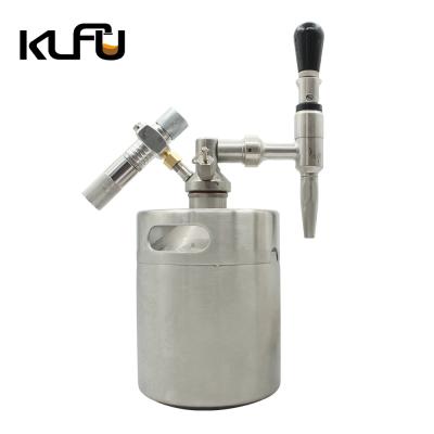 China Cold Nitro Cartridge Size 6g 10L Draft Beer Keg Set With Tap Dispenser for sale