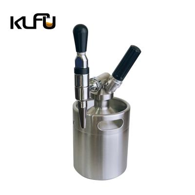 China 14.5*15.5*20cm Stainless Steel 2L Nitrogen Coffee Keg for sale