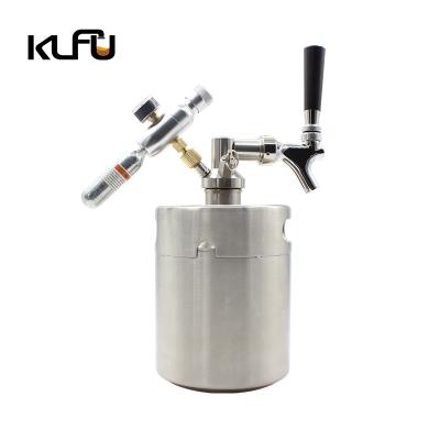 China Weight 0.87kgs / 1.102kgs Silver Cold Brew Nitrogen Coffee Keg for sale