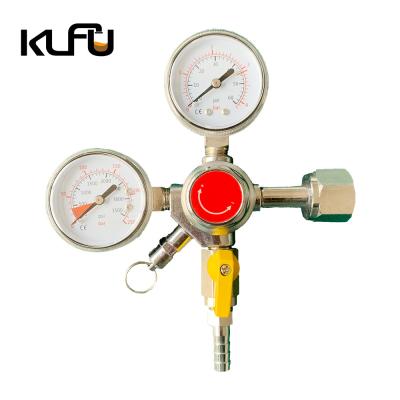 China Working Pressure 60PSI CO2 Pressure Regulator Valve Dual Primary for sale