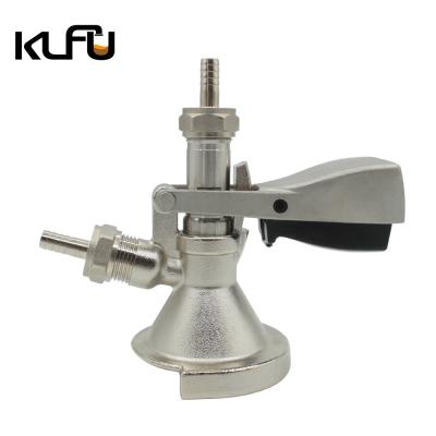 China Brass Mini Beer Keg Coupler Beer Line Coupler Golden Plated for sale