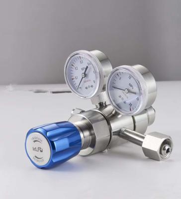 China Dual Stage Laboratory Beer Flow Regulator Stainless Steel Pressure Regulator for sale