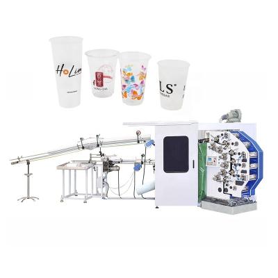 China automatic cup feeding system & Cup counting system. hot sale in market 6 colors disposable plastic cup QJY-6125 printer printing machine for sale